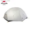 Tenten en schuilplaatsen Naturehike Mongar 2-tent 2-persoons kampeertent Ultralicht 20D nylon Backpacken Waterdichte tent Strand Buiten Wandelen Reistent Q231117