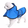 Vestuário para cães animais de estimação capuzes capuzes capa de tira refletiva cães jaquetas de chuva jackets ao ar livre gatos pequenos à prova d'água