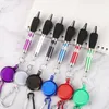 1Pc Anti-Lost Ballpoint With Ring Pens Carabiner Buckle Metal Ball-Point Pen Creative Climbing Writing Tool School Office