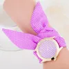 Montres-bracelets Design dames tissu montre-bracelet or mode femmes robe montres haute qualité tissu doux filles