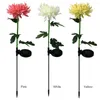 2 pièces LED lumière solaire fleur de chrysanthème extérieur étanche jardin pelouse paysage lampes cour Art pour la maison cour lampe