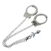 Anal Toys Adult Appliances Sex Plugs Chains Handcuffs Metal Bondage Plug with HandcuffsAnkle Cuffs Chain BDSM 231114