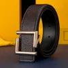 Bältesdesignbältet Lyxbälten Mens Belt Designer Solid Color Letter Design Bälte Läder Material Julklapp Size 90-125cm 6 Färgkläder Middagsutflykter Mycket trevligt