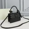 High-end skórzana torebka torebka damskie jedno ramię Crossbody Offss moda marka pleciona lina luksusowa strzałka strzałka mała kwadratowa torba