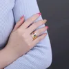 Anéis de casamento UONNEY Drop Personalizado Prata 925 Birthstone Coração Gravar Anel Família Mulheres Primeiro Nome Jóias Acessórios Presente do Dia das Mães 231114