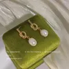 Brincos de garanhão moda pérola balançar para mulheres clássico elegante imitação de cristal longo borla requintado gota brinco jóias de casamento