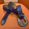 رعاة البقر بوي BB Belt Belt Beltband Mens Womens Belt with Big Bling Diamond Lillw.