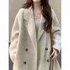 Fall/Winter 2023 New High-grade Double-sided Cashmere Coat Feminine Long Loose Over-the-knee Woolen Coat