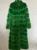 Kadın Kürk Sahte Kış Kadın Doğal Rex Rex Tavşan Kürk Moda Moda Uzun Palto 231115