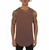 ARSV Summer Men's Sports Vest American Fashion Brand Wash Large Split Body Building Training Canotta Tinta unita T-shirt senza maniche per uomo G8K0