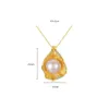 Pearl Necklace S925 Silver Micro Set Zircon Plated 18k Gold Shell Pendant Necklace European Women Fashion Collar Chain Jewelry Wedding Party Valentine's Day Gift SPC
