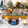 Bougeoirs de Noël, pièce maîtresse, pomme de pin, bougie chauffe-plat, couronne de l'avent, chandelier de noël, guirlande pour l'année