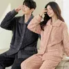 Roupas para casa Senhoras Terry Nightwear Inverno Quente Flanela Mulheres Pijamas Conjuntos Grosso Coral Veludo Manga Longa Lã Pijamas Casa Ternos R231115