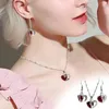 Orecchini pendenti Love Eardrop Collana con orecchini vintage da donna Set in due pezzi e Aretes De Mujer Modernos 2023 Pendientes