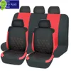 Ny uppgradering röd och svart bilstol täcker universell storlek fti för de flesta bil SUV truck van airbag kompatibel