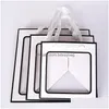 Embrulhe de presente preto branco janela transparente squaco de sacola de férias sacos de embalagem Flor criativa LX2165 Drop Delivery Home Gard Dhbm2