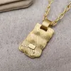 Vintage Metal Necklace Designer Letter Pendant Halsband Fashion Mens Chain Charm smycken Fashion Gift Lover smycken