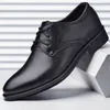 Chaussures habillées hommes voyage affaires printemps automne mode laque pointu bouche peu profonde respirant décontracté