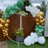 Couronnes de fleurs décoratives cercle de fer arc de mariage accessoires de fond fête d'anniversaire fournitures de douche de bébé cadre rond support de fleurs 230414