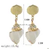 Dangle Lustre Lateefah Mode Conch Shell Pendentif Boucle D'oreille À La Mode Dames Boucles D'oreilles Cadeaux Pour Filles Femmes Accessoires Juif Dhgarden Dh04J