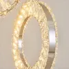 Ljuskronor lyx modern LED -ljuskrona för vardagsrum Lång trappa ring Kristallljus Large Home Decor Cristal inomhusbelysning