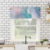 Curtain Marble Turquoise Pink Kitchen Window Curtains Home Decoration Short For Living Room Bedroom Small Drapes Cortinas