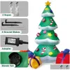 Décorations de Noël Décorations de Noël 2.1M NT Arbre gonflable Glowing Joyeux extérieur LED Light Up Party Année 221123 Drop Delivery Dhmz7