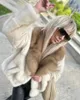 Women's Fur Faux Ladies Mink Jacket Real Coat Purple Lapel Winter Warm Fashion Casual 231114