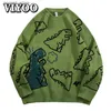 Men's Sweaters High Quality Korean Fashion Women Men Harajuku Knitted Cardigan Clothes Streetwear Cartoon Pullover Shirt Oversize Wool Sweaters Q231115