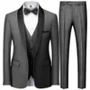 Męskie garnitury Blazers w brytyjski styl Slim Slim 3-częściowy set kamizelki / Male Business Gentleman High End Custom Dress Blazer