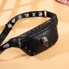 Outdoor Bags Men Punk Waist Bag Belt Fashion Skull Pattern Fanny Pack Hip Packs Multifunction Male Crossbody 231114