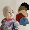 Caps Hats Cute Bear Crochet Baby Hat Soft Pompom Infant Girls Boys Cap Beanie Solid Winter Kids Knitted Warm Ear Protection Bonnet Hat 231115