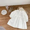 Pagliaccetti per sorella carina vestiti coordinati pagliaccetto/vestito per bambino ricamato in pizzo coreano 2023 abito per bambini da principessa per bambina autunno estate 2023