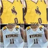 Mich28 NCAA College Wyoming Cowboys Basketball Jersey 14 Austin Mueller 22 Kenny Foster 23 Kwane Marble II Customed Sched