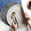 Mats Pads 6pcs Round Table Mat Woven Ramie Placemats Anti Slip Dining Non Slip Tableware Bowl Kitchen Drink Cup Coasters 231115