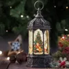 Juldekorationer Tree Nutcracker Rotate Scene med timer virvlande sjungande vatten Glittering Lantern USBBATTERY 231115