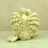 Estatuetas decorativas Angel Family Friendine Fendine Handmade Polyresin Casal Statue Art and Craft Ornament Decoration Birthday Birthday Birthday Presente para pais