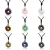 Подвесные ожерелья KFT Natural Reiki Healing Crystal Stone Ожерелие защита