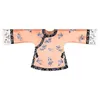 Roupas étnicas Vintage Top Coat Chinese Chinese Nacional Nacional Cheongsam Logo e Chic Flower Tang Dress feminino Hanfu