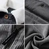 Chaquetas para hombres Chaqueta de lana de invierno Hombres 2023 Abrigo de cuello de piel de pana gruesa cálida Moda casual masculina Outwear a prueba de viento al aire libre 231114