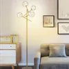 Lampy podłogowe nordyckie minimalistyczne magiczna fasolka szklana gałka Lampa LED LED salon Studiuj światło sypialnia nocna dekoracyjne światła stołowe