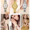 他の時計olevs women's whirst watch女性用のオリジナルの高級時計防水ステンレス鋼製クォーツ女性腕時計ゴールドトレンド231114