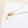 Pendant Necklaces 1 Pcs Goldfish Charm Necklace Gold Color Chain Alloy Women Fashion Simple Jewelry Birthday Party Gift