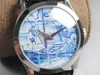 FL Luxury Watch PP 5089G True micro painted enamel craft men's watch "Fishing on the Tagas River" Calatrava Round case 38.6mm