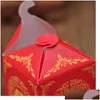 Party Favor Red Bridal Sedan Chair Boxes Gift Box Chinese Candy Packing WA1957 Drop Delivery Home Garden Festive Supplies Eve DHJ74