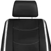Novo assento de carro de atualização Capas de couro artificial com folha de PVC brilhante com 3 acessórios de carro com zíper protetor de almofada de assento interior