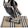 Diaper bag Waterproof Mommy diaper bag Baby Baby Zipper Brown plaid Print Sales Backpack Messenger Diaper Pile Tote Bag Fashion three-piece set D014