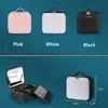 Cosmetic Bags Cases LED Lighted Cosmetic Case with Mirror Waterproof PU Leather Portable Travel Makeup Storage Bags 231115