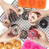 6 Gaten Cakevorm 3D Siliconen Donut Mallen Non Stick Bagel Pan Gebak Chocolade Muffins Donuts Maker Keuken Accessoires Tool FY2675 ZZ