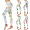 Pantaloni da donna Leggings leggings Pack Pasqua Day for Women Stampare High Waist Yoga Spazzati da donna Lunghezza del ginocchio